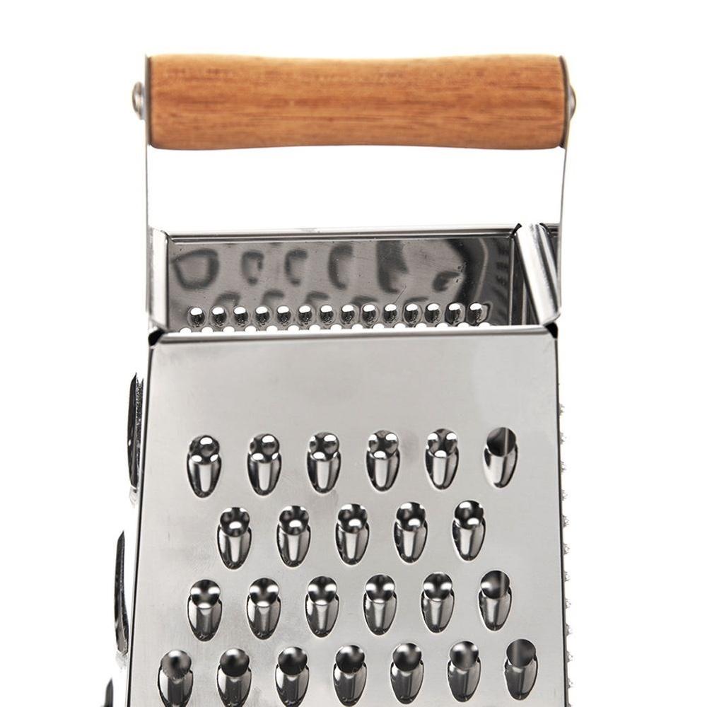 4-Sided Stainless Steel Box Grater with Acacia Handle Orion 22cm