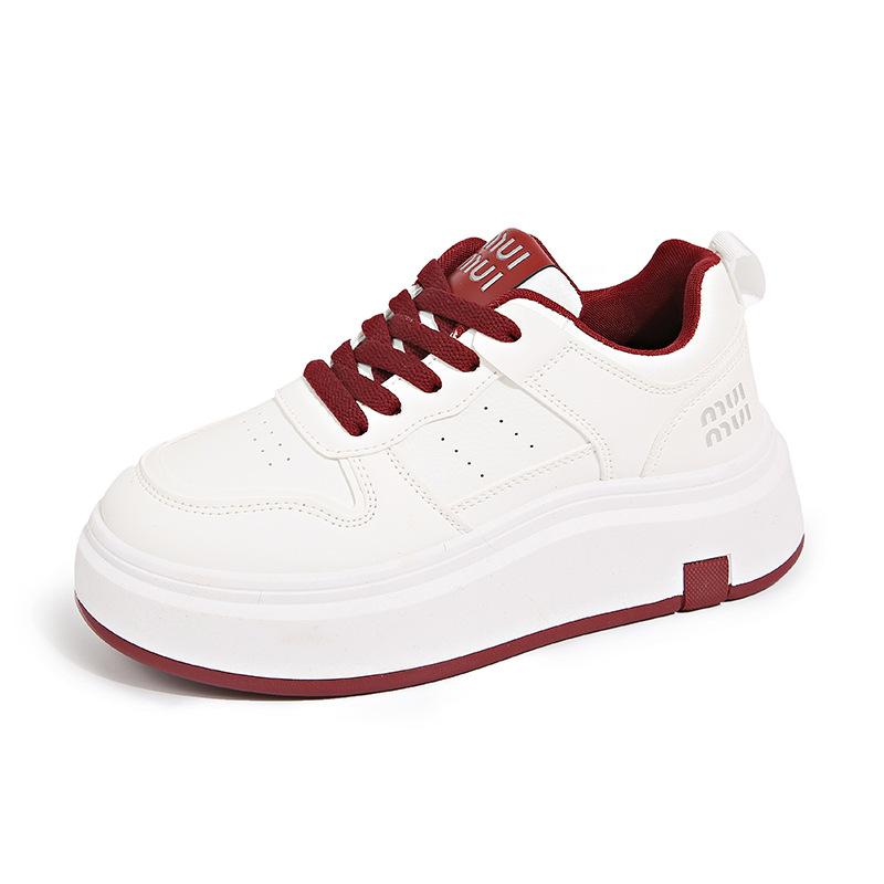 Korean Version of White Shoes Women's 2025 Autumn New Ins Student Leisure Trend Shoes Women's Thick-soled Heightening Board Shoes ZS81