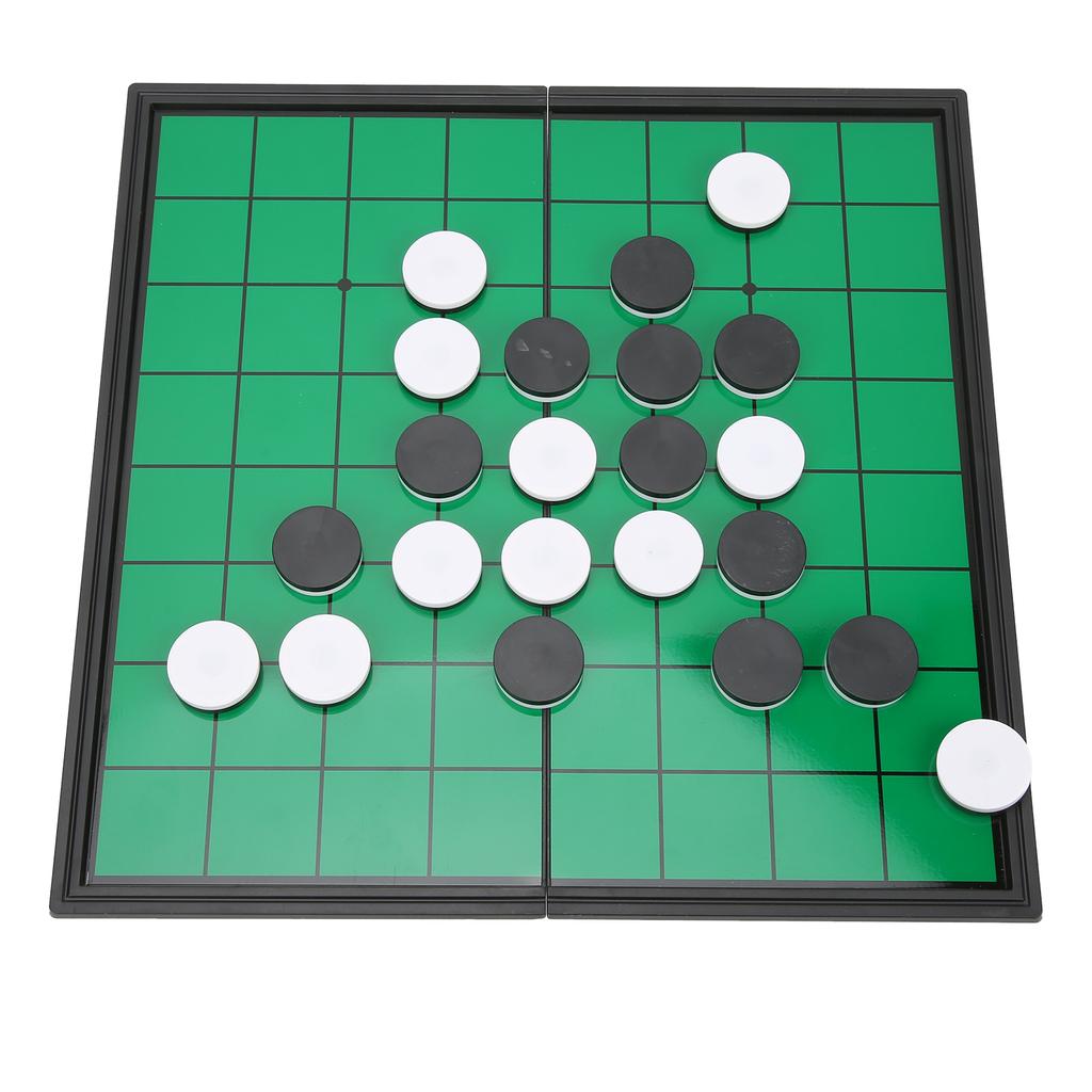 Магнитная серебряная доска для стратегии реверси со складной доской и фишками для дома и путешествий