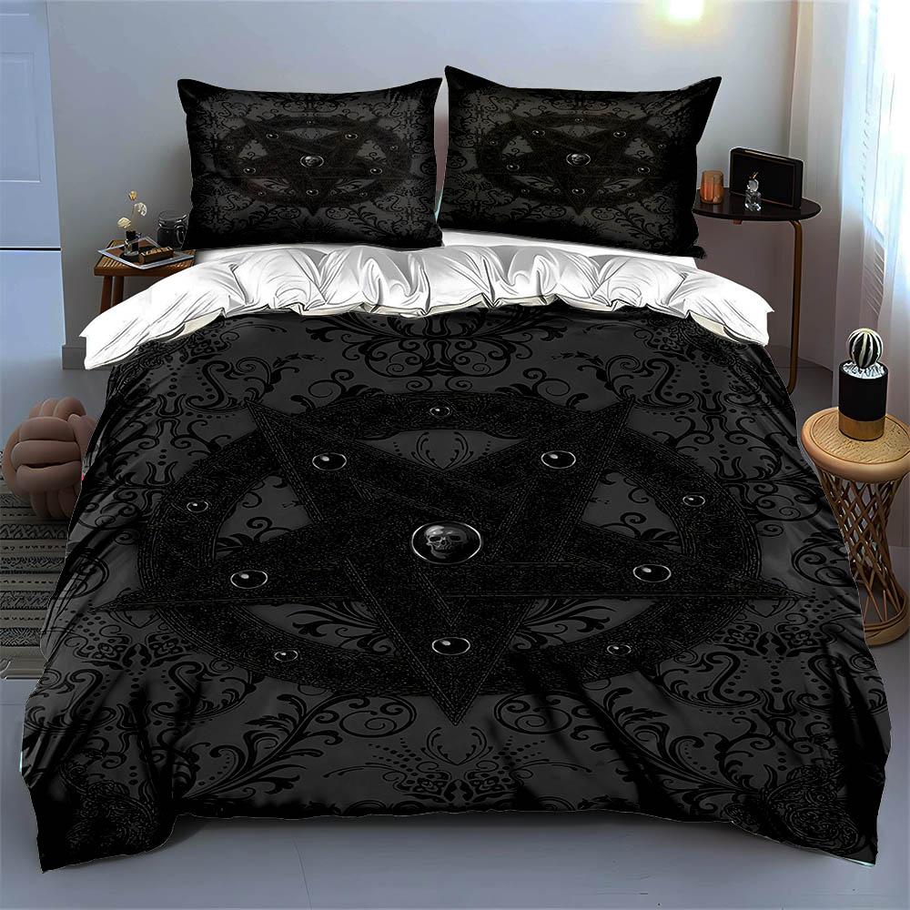 Dark, intricate, geometric. Bedding Duvet cover sets Duvet covers Pillowcases gifts (1 * Duvet Cover 2 * Pillowcases, without duvet insert)