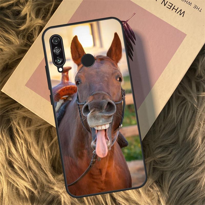 Смешной Чехол с Животным Лошадью Для Huawei P30 P20 P50 Pro P40 Lite P Smart 2021 Nova 5T Для Honor X8 X9a 50 70 Чехол