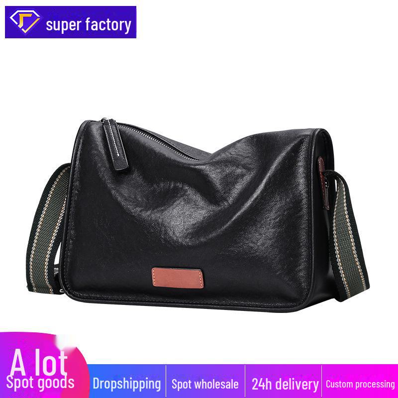 Мужская повседневная сумка-мессенджер из натуральной кожи — модная, первый слой коровьей кожи, небольшая, в стиле для поездок на работу