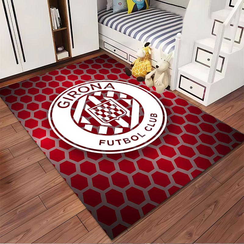 Girona Futbol Club Red Carpet suitable as a non-slip mat for the living room or bedroom sofa