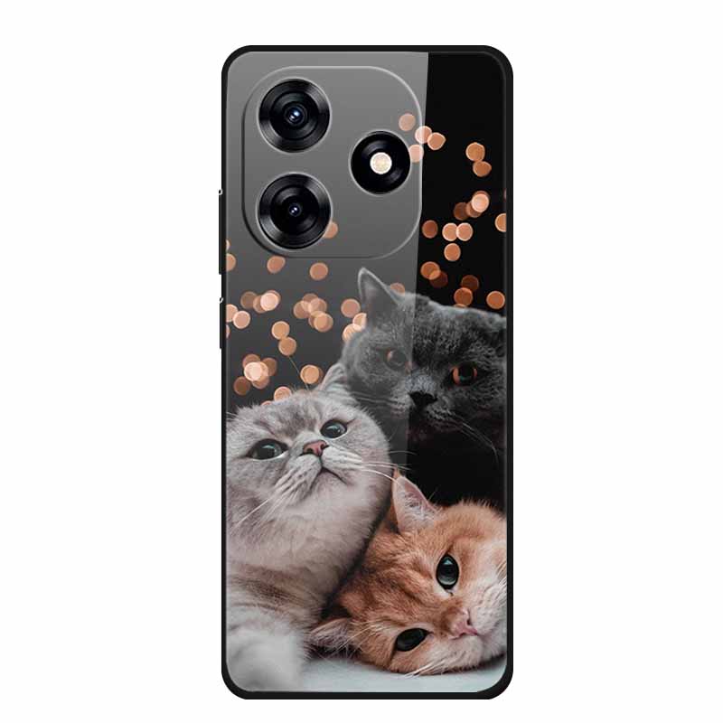 Glass Back Cover For Honor X5c Plus Case Coque Hard Tempered Glass Case For Honor Play 10A X5c Plus Phone Case Cover Soft Bumper