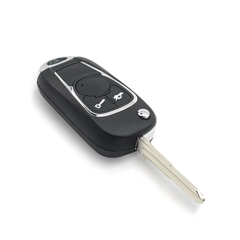 KEYYOU Modified Flip Key Shell For Chevrolet LOVA Sail Epica Lechi Spark Folding 2 Buttons Remote Car Key Case Left/Right Blade