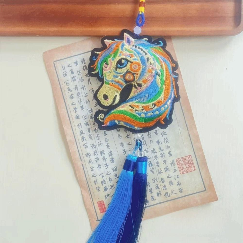 Chinese Spring Festival Bell Pendant with Tassel Car Hanging Ornaments National Wind Style