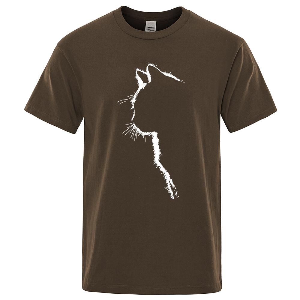 Хлопковые футболки для мужчин, крутые футболки с котами и животными, летние футболки с короткими рукавами, мужские уличные футболки в стиле хип-хоп, забавные футболки