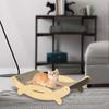 Sisal Cat Scratcher Bed Recliner Chair Sturdy Wood Frame Scratching Board Hammock Grinding Claws