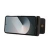 For Samsung Galaxy Z Flip7 FE 5G/Z Flip6 5G Case Card Holder Kickstand Leather + TPU Phone Cover with Shoulder Strap
