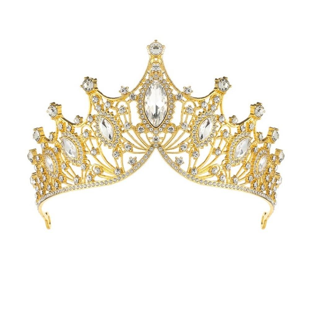 Барочная хрустальная тиара сплав свадебная повязка на голову винтажная бижутерия для выпускного платья свадебная вечеринка