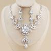 3 шт. Изысканные серьги Ожерелье со стразами Свадебный хрустальный набор украшений Женский