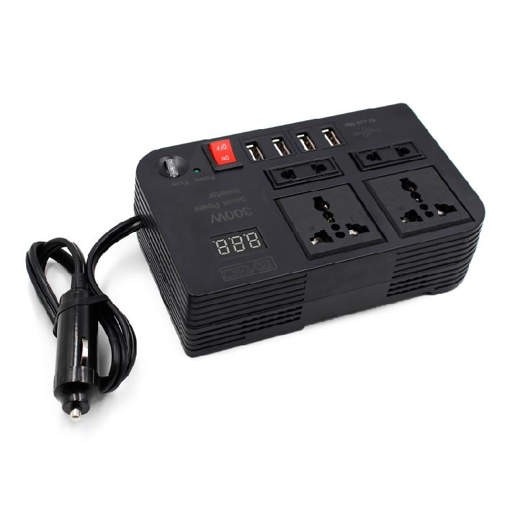 300 Вт Автомобильный инвертор питания для преобразователя DC 12V в AC 220V Инвертор Цифровой дисплей