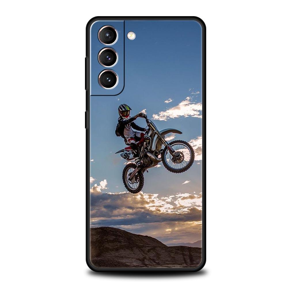 Чехол для телефона для мотоспорта Мотокросс Для Samsung Galaxy S23 S22 S21 Ultra S20 FE 5G S10 S9 S24 Plus S10E Силиконовый корпус