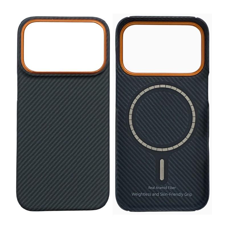 Ultra Slim Kevlar Phone Case IPhone 17 Pro Max With Magnetic Attachment Carbon Fiber Cooling Shockproof Design