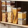 Food Grain Beans Storage Tank Cereal Dispenser Snacks Nut Transparent Clear Seal Box Freezer Organizer Plastic Pantry Container