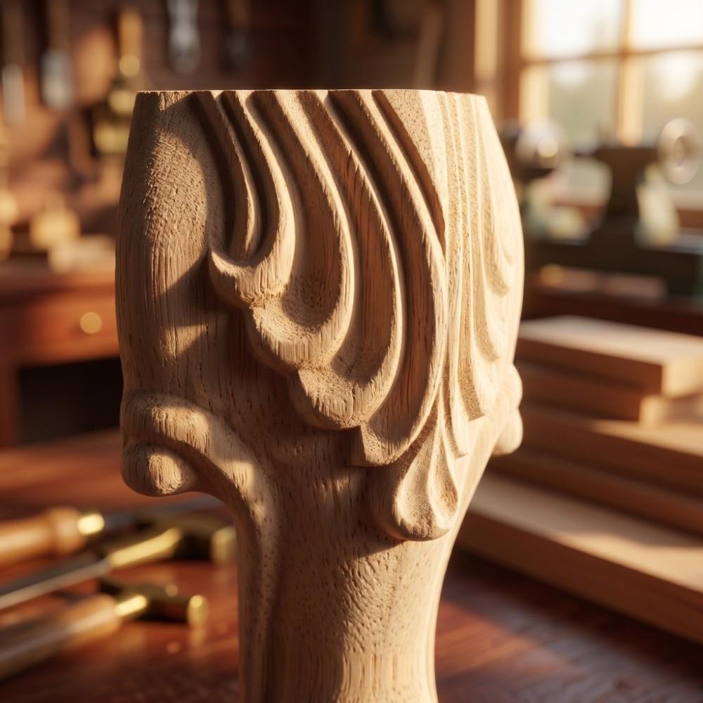 Durable Cabinet Legs Brown Sofa Replacement Legs Retro Carved Feet European Carved Legs Sofa