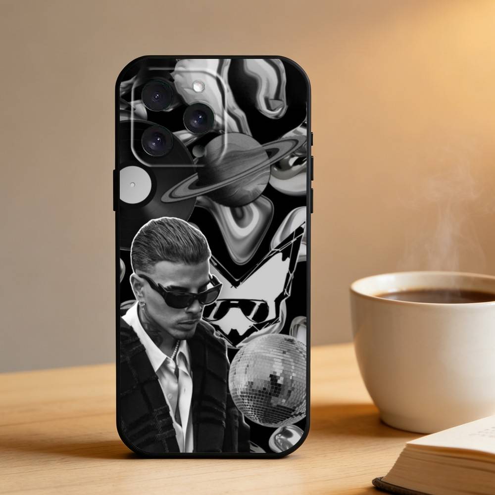 Чехол для телефона singer R-Rauw Alejandro для iPhone 16,15,14,13,12,17,Pro Max,Plus Силиконовый Черный Чехол