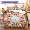 Anya Forger Pattern Bedding Quilt Set Quilt Cover Pillowcase Home Decoration Birthday Gift (1 * duvet cover + 2 * pillowcase, without core)