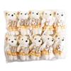 10pcs/bag Plush Doll Mini Bear Flower Bouquet Plush Animal Cartoon Bouquet Doll  Girl Birthday Gift
