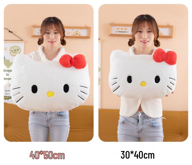 Плюшевая подушка-обнимашка Hello Kitty - Подушка-кошка для офисного сна