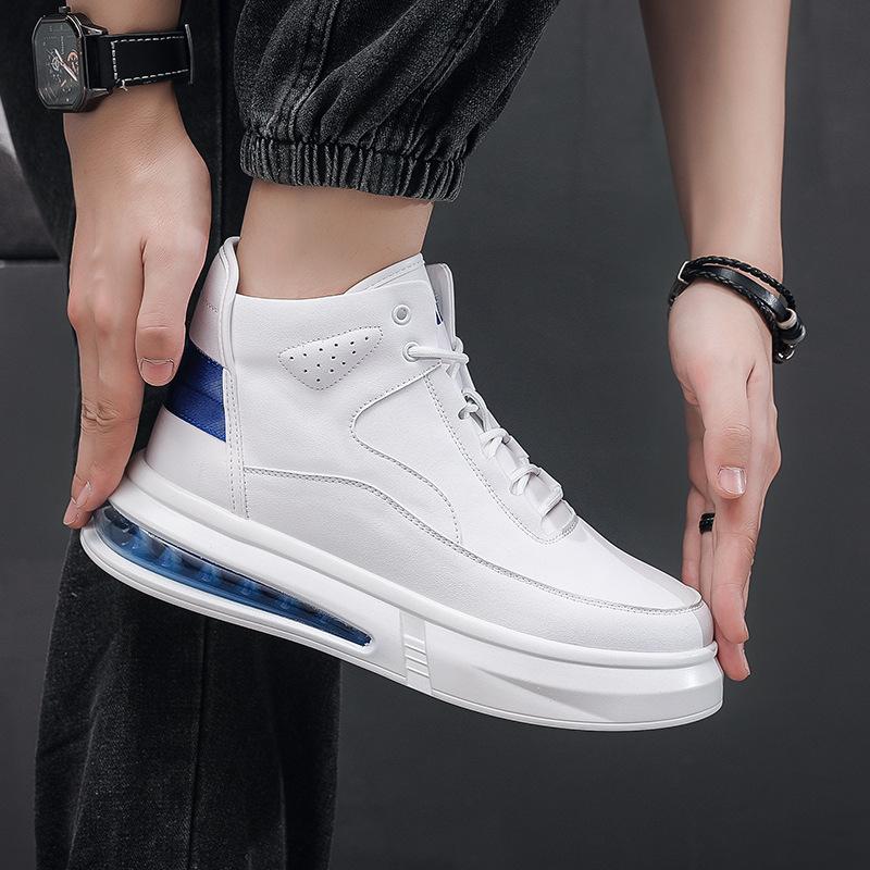 Туфли средней высоты мужские кроссовки повседневные дышащие осенне-зимние новые универсальные маленькие белые туфли модные молодые туфли Вэньчжоу