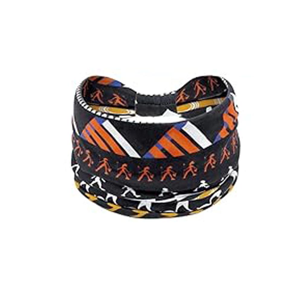 Hairband Bohemian Print Yoga Sports Headband Antiperspirant Sweat-Absorbent Elastic Cotton Headband Knotted Headband