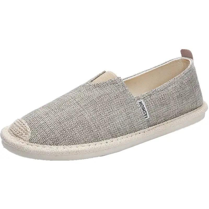 Мужская обувь Old Beijing Cloth Shoes льняная дышащая и удобная повседневная обувь на плоской подошве