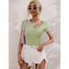 Women's Summer New Solid Color Loose Fashion Sexy Slim Knit Top