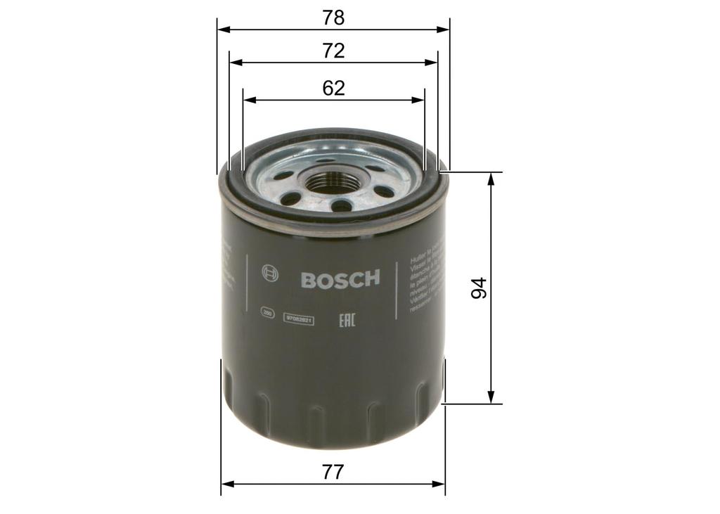 Bosch Оригинальный масляный фильтр CV P7268 (Hgv) Ф026407268