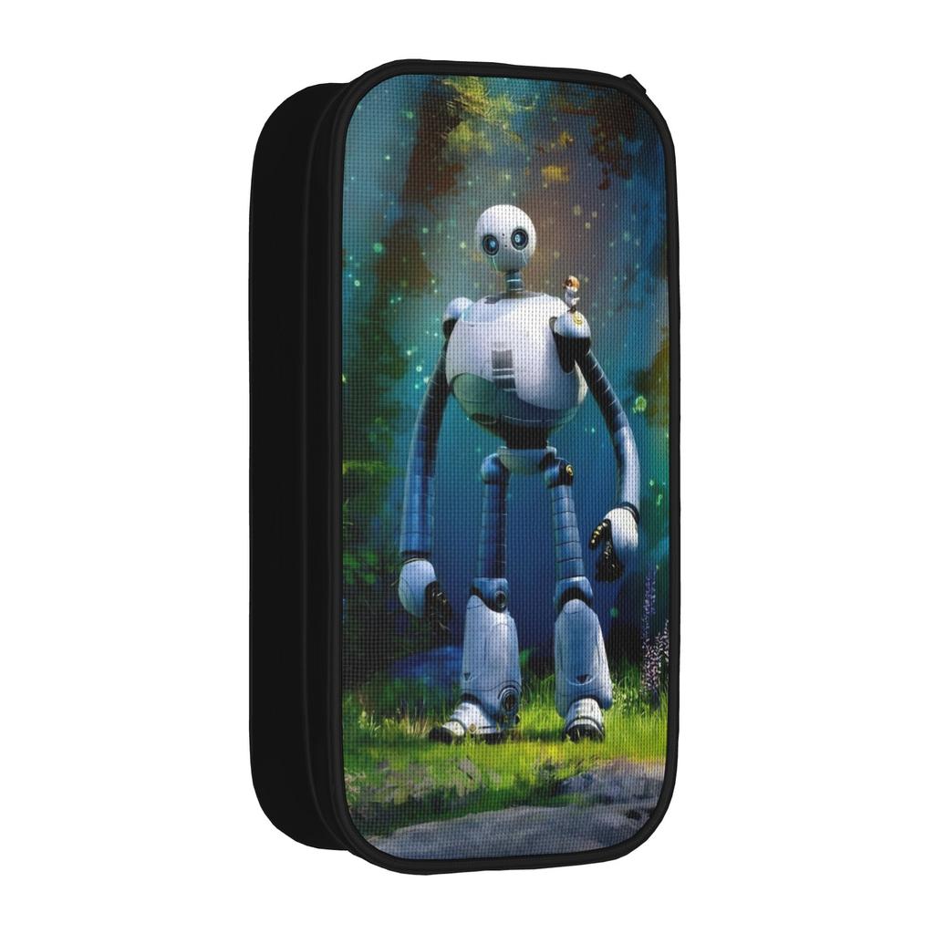 Roz Brightbill Pencil Cases Fun Wild Robots Pen Holder Bag Girl Boy Large Storage School Supplies Gift Pencil Pouch