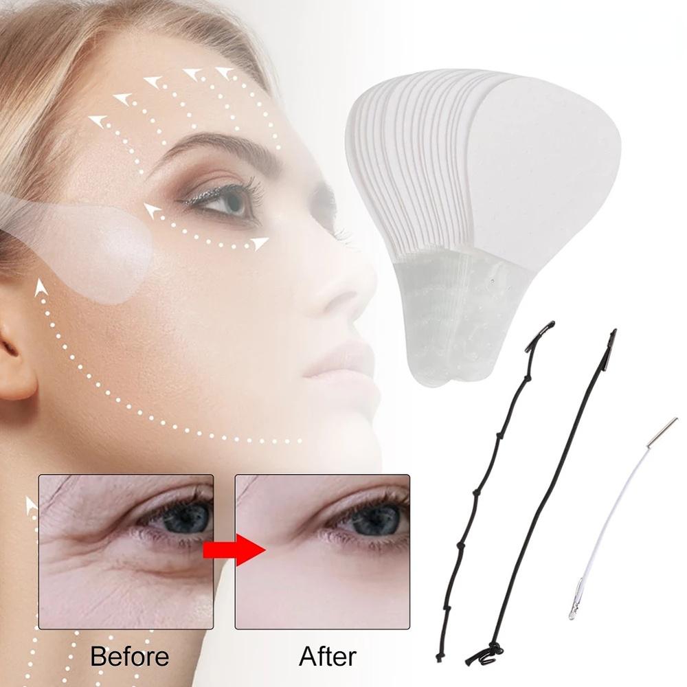 40 шт./компл., невидимые тонкие наклейки для лица, V-образная линия лица, морщины, провисание кожи, подтяжка лица, быстрая клейкая лента для подбородка