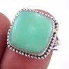 Natural Chrysoprase Gemstone Handmade 925 Solid Sterling Silver Ring Size 8 F0T73