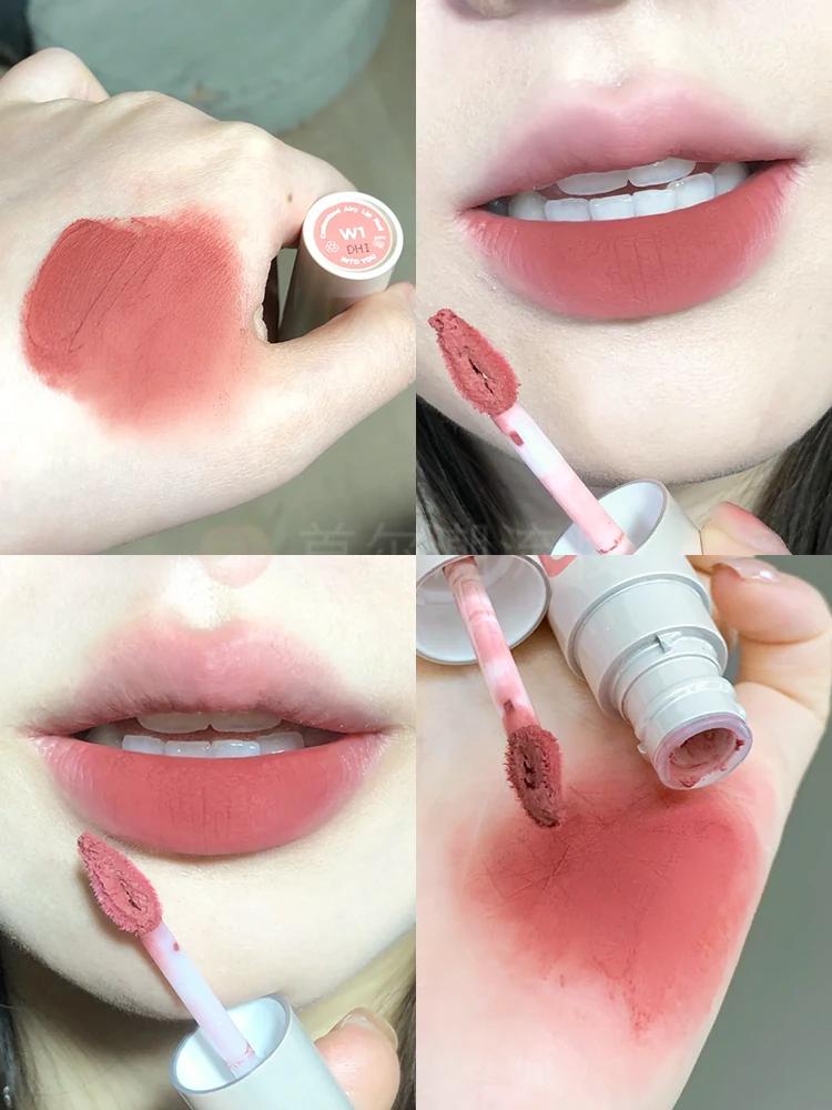 Intoyou Heroine Lip Mud Matte Lip Glaze Em05 Second Generation Sensitive Orange Cute Orchid Low Saturation Lipstick