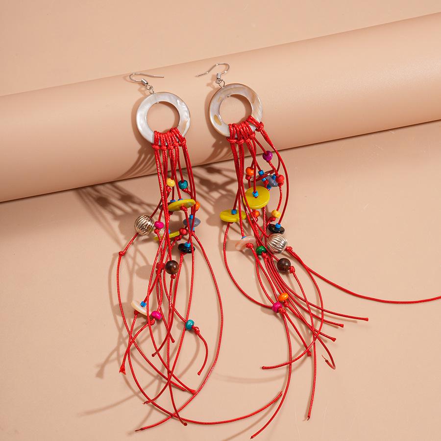 Роскошные серьги-кисточки с красными цветами: Стильные, Дорогие, Акцентные Серьги-Гвоздики для Женщин