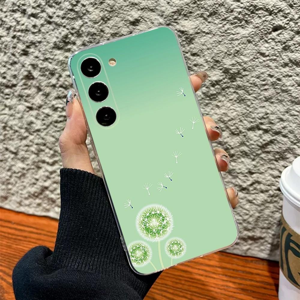 Чехол для телефона 'Цветы одуванчика' Силиконовый чехол для Samsung S30, S23, S21, S22, S20 Ultra, S20 FE lite, S10, S9, S8 Plus Прозрачный