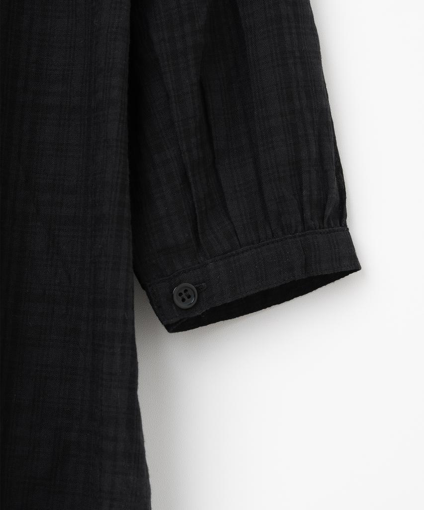 MILLO WOMEN Tuck Pleated Puff Blouse [Black]