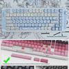 Набор колпачков для клавиш Ice Cream Bear Cute Blue Keycaps Set - сублимированный, 75-98 клавиш, полный набор для механических клавиатур