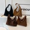 2025 Autumn/Winter Women's Retro Suede Tote - Large Capacity, Casual Commute Shoulder Bag