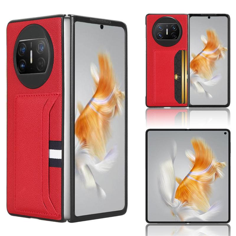 Подходит для чехла для телефона Huawei Mate X7/X6/X5 с карманом для карты и кожаной обложкой, чехол для телефона Huawei Mate X3