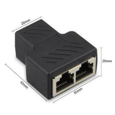 Адаптер сетевого кабеля RJ45 Cat6e с тремя портами: 8-жильный разветвитель для соединения «один к двум» (Неодновременный).