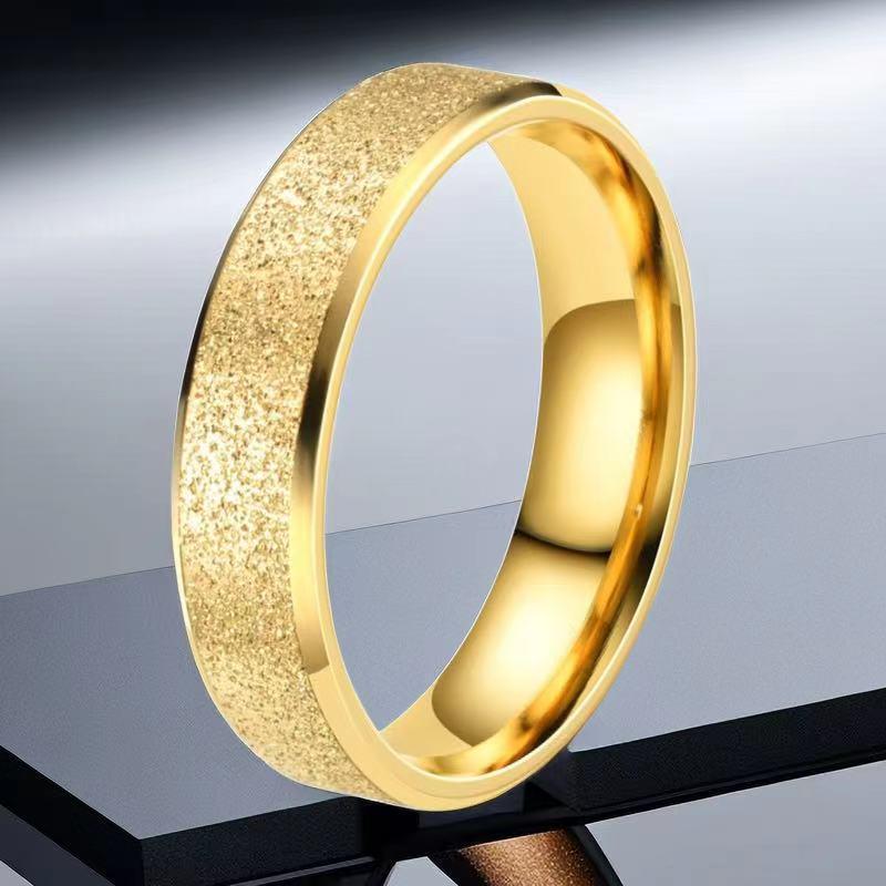 Женское простое модное матовое кольцо для пары из титановой стали