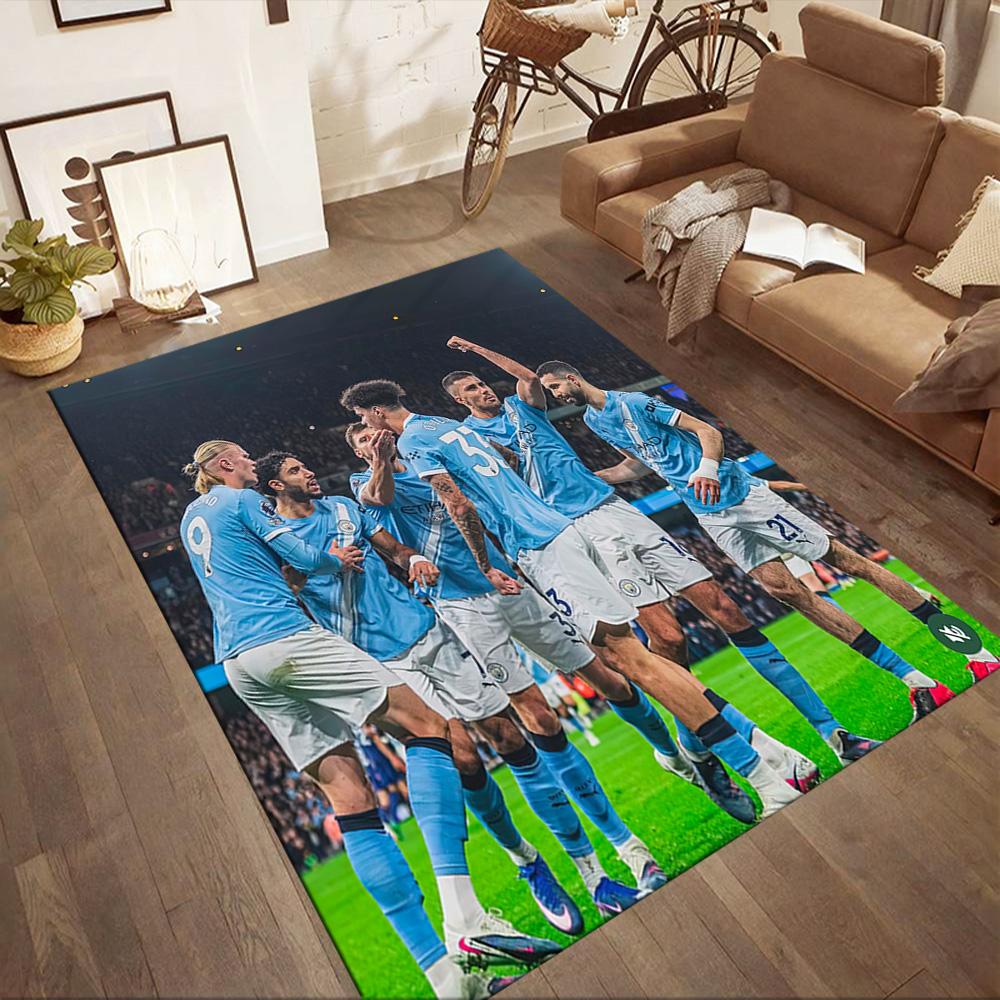 Manchester City Floor Rug Office Rug Suitable For Playrooms Foyer Kitchen Dormitory Antislip Carpet Decorate Offices Perfect Gift For Friends Family