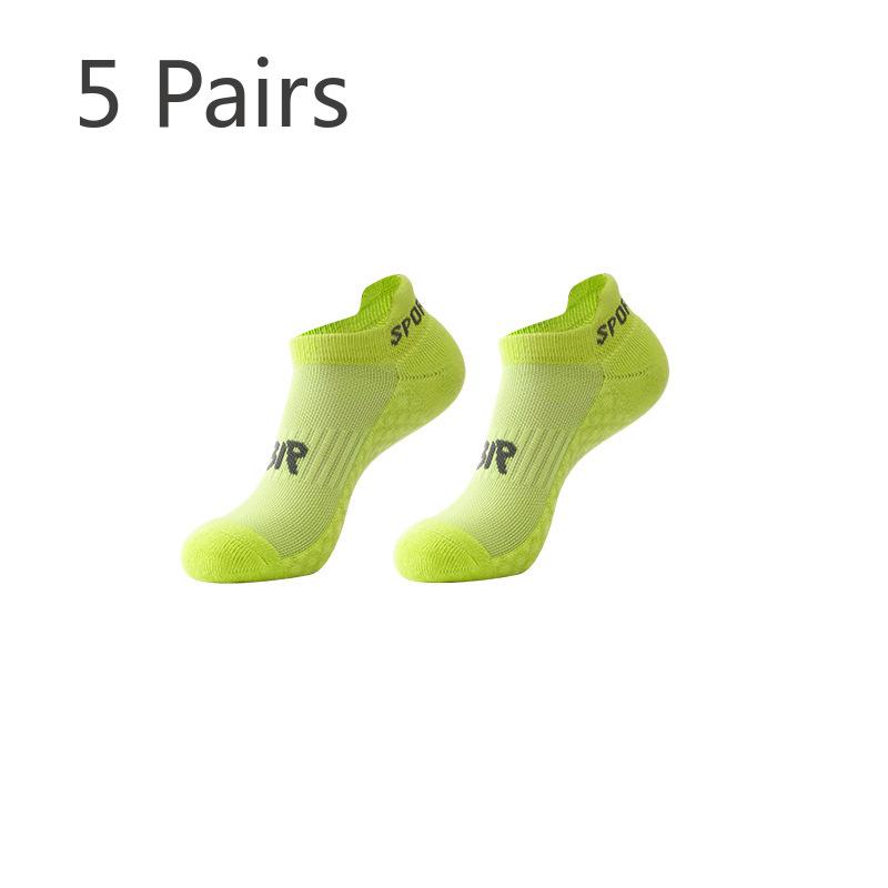 5 пар женских хлопковых носков с толстой мочалкой для марафона, профессиональных спортивных носков для бега
