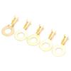 100Pcs Sturdy Structure Eye Terminal Brass Ring Cold Pressed Terminal Low-frequency Working