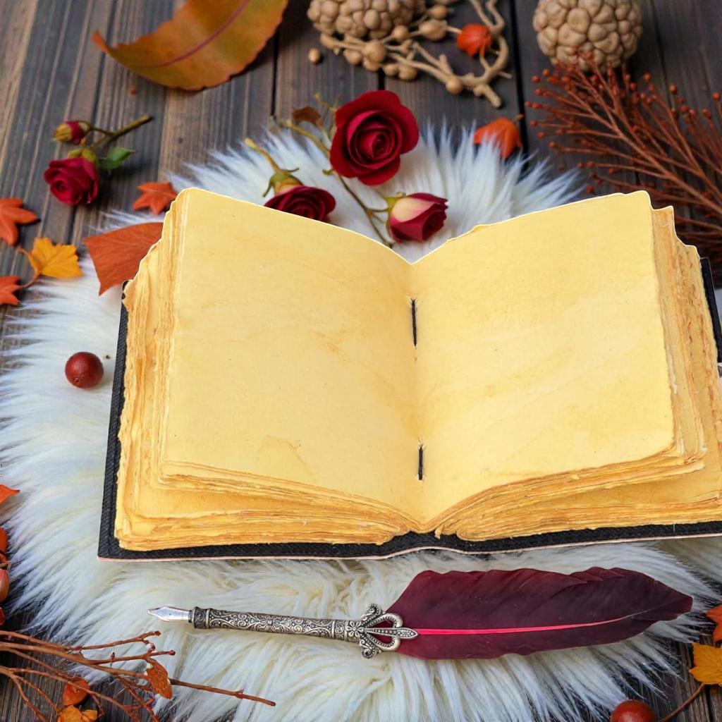 Handmade Leather Journal 5x7 – Moon & Cats Notebook – 200 Deckle Edge Pages – Vintage Lock Diary – Celestial Writing Journal