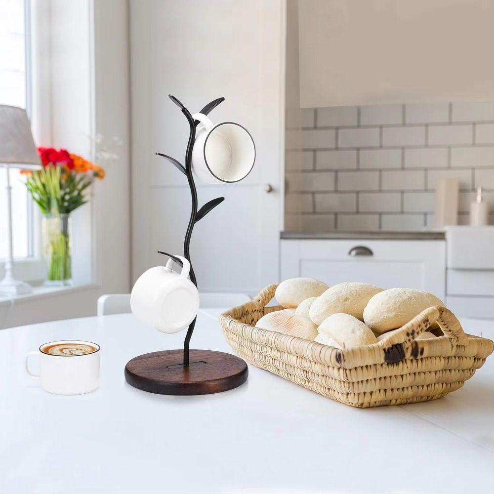 Tree Shape Water Cup Hanger Free-Standing Cup Display Stand Modern Mugs Storage Rack  Bracelets
