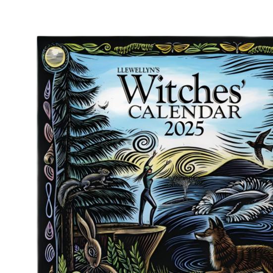 Календарь ведьм 2025 года, настенный календарь в стиле ретро, вдохновленный колдовством, календарь фаз Луны с астрономическим руководством для магических ритуалов
