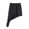 Womens Asymmetrical Lace Midi Skirt Sexy Elegant Straight Fit Party Date