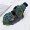 Resin Aquarium Artificial Simulation Shipwreck Water Plants Reptiles Hide House Fish Tank Landscape Ornament