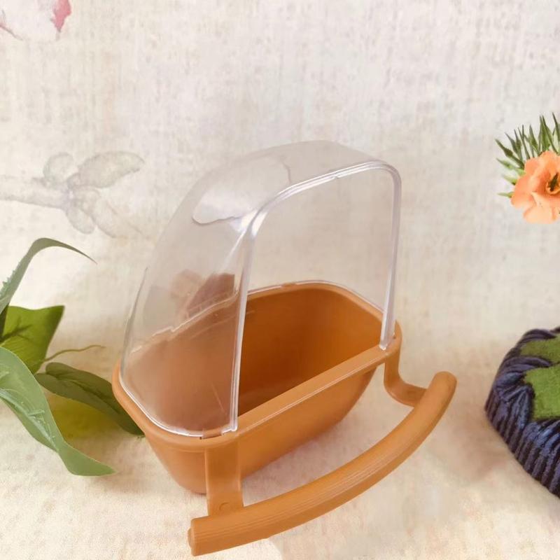 Parakeet Food Dispenser No Mess Plastic Parrot Feeder with Perch Cage Accessories for Small Bird Cockatiel Finch